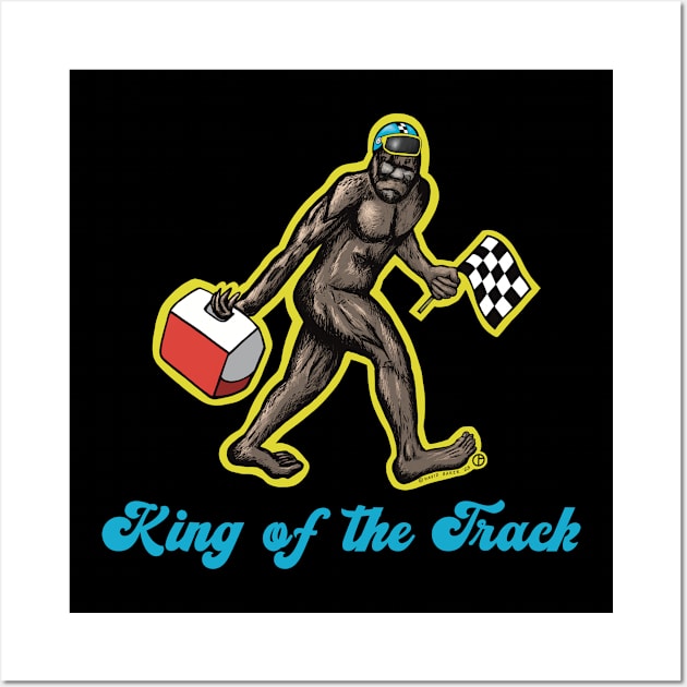 Bigfoot King Of The Track Wall Art by Art from the Blue Room